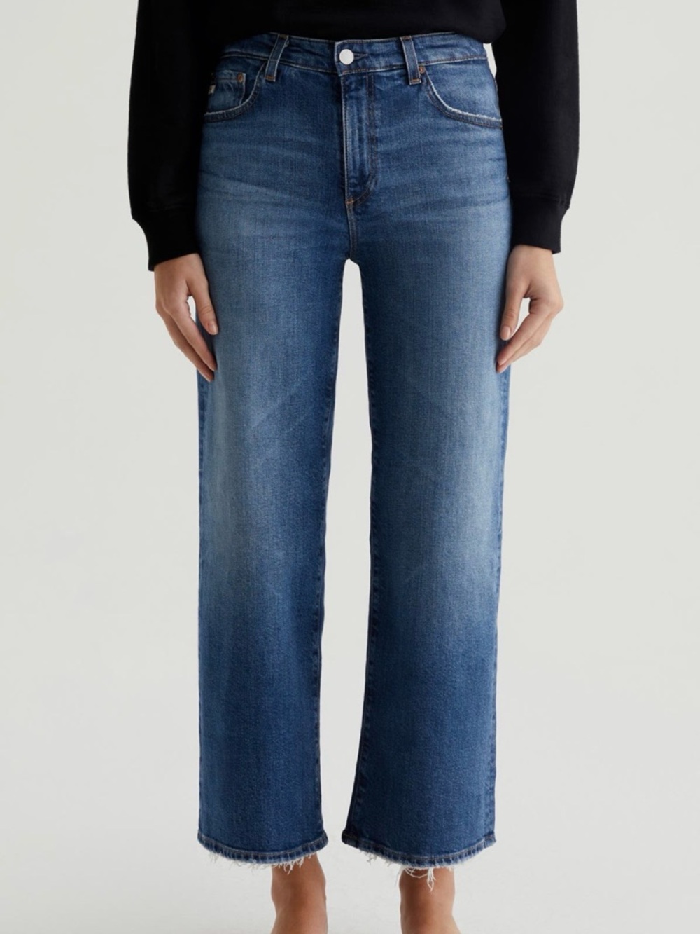 AG Saige Mid Rise Ankle Wide Leg Jeans – Size 27